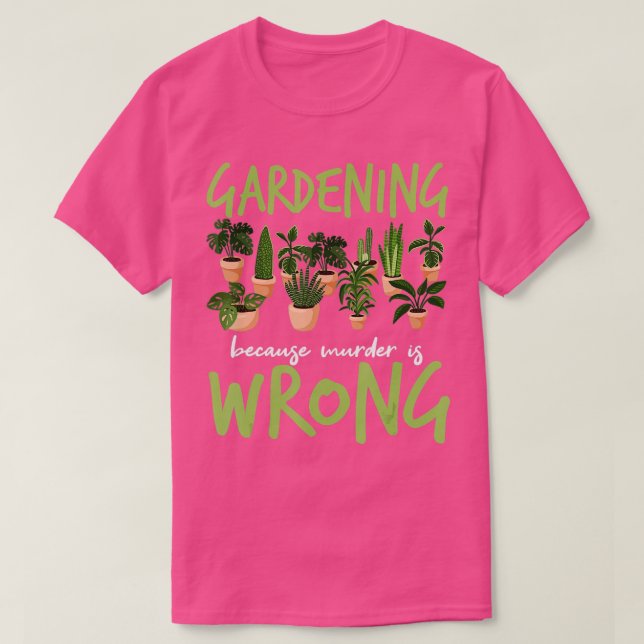  eftersom mord är fel Gardeners TShirt T Shirt (Design framsida)