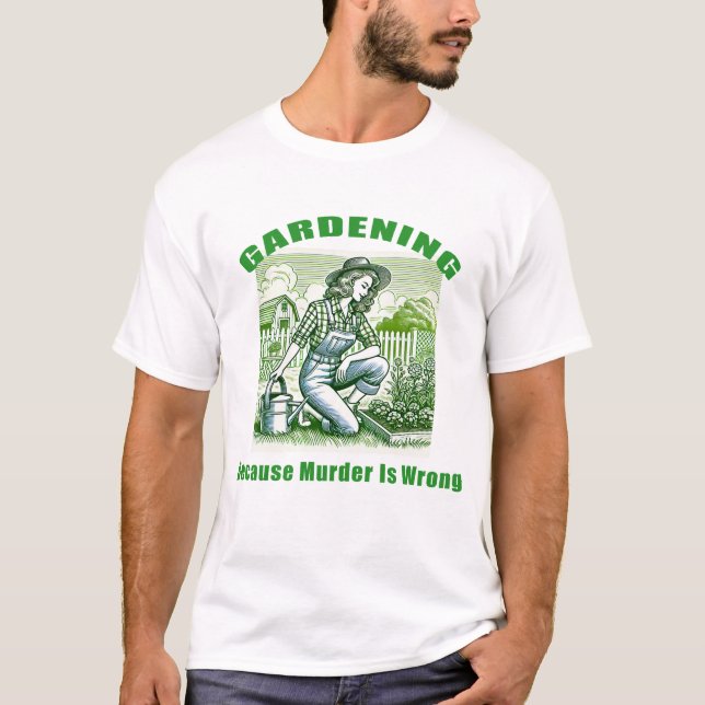  eftersom mord är fel t shirt (Framsida)