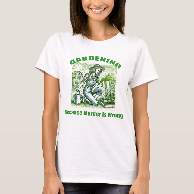  eftersom mord är fel t shirt (Framsida)