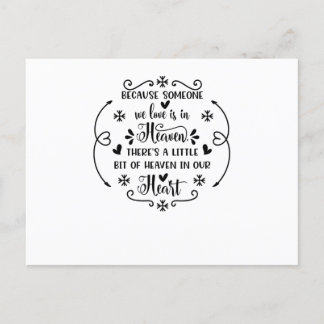 Eftersom nån vi kärlek är i himlen, finns det en l inbjudan vykort