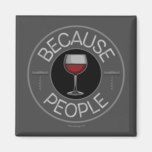 Eftersom People (vin) Magnet (Framsidan)