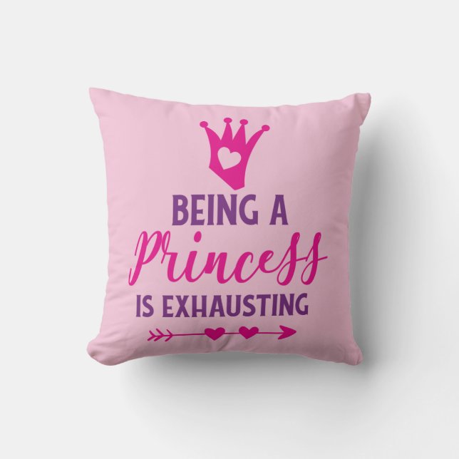 Eftersom rosa och Lila är prinsessa håller på att  Kudde (Framsida)
