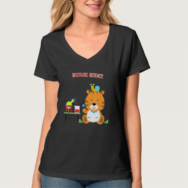 Eftersom Science Geek Slay Humor T Shirt (Framsida)
