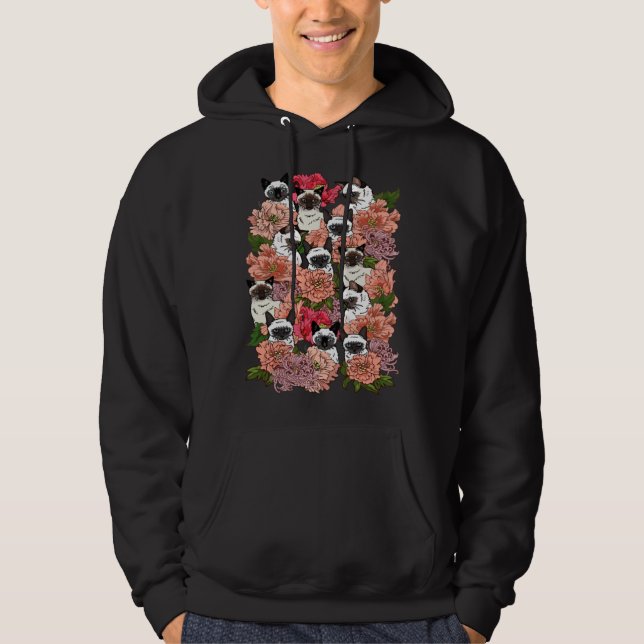Eftersom siameserkatten hoodie (Framsida)