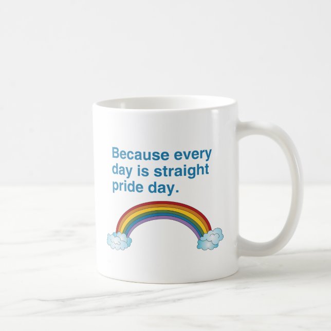 Eftersom varje dag är Straight Pride-dagen Kaffemugg (Höger)