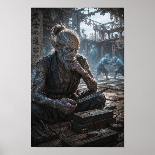 Eftertänksamhet / Klingmakare / Brottares Tatami Poster (Framsidan)