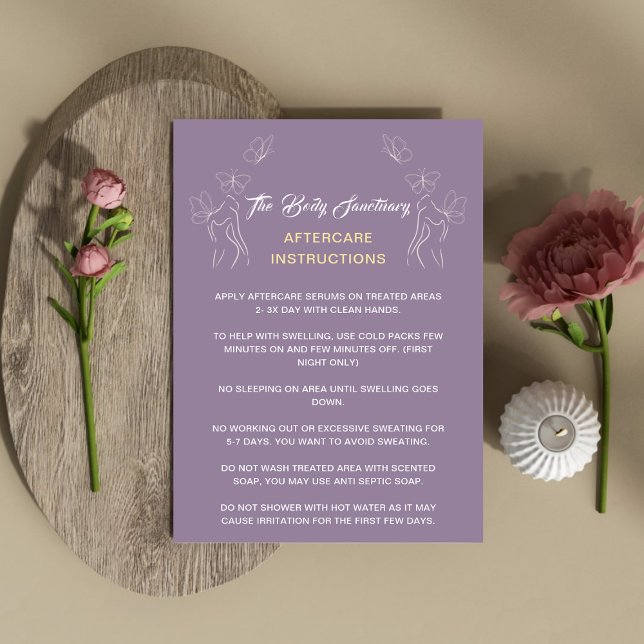 Eftervård Anvisningar Logotyp Kvinnor Lila Rådkort (Skapare uppladdad)