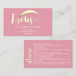 Eftervård Brows Guld Logotyp Microblading Ro Busin Visitkort