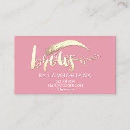 Eftervård Brows Guld Logotyp Microblading Ro Busin Visitkort