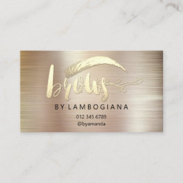 Eftervård Brows Logotyp Microblading Ro Guld Busin Visitkort