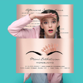 Eftervård Brows Princess Microblading Visitkort