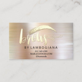Eftervård Brows Ro Guld Logotyp  Microblading Busi Visitkort