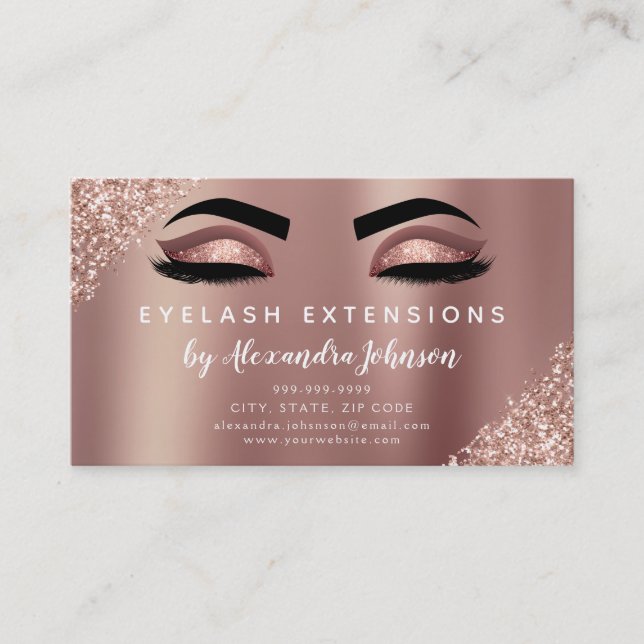 Eftervård Eyelash Ro Guld Visitkort (Framsida)