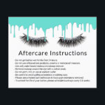 Eftervård för konstnärer med moderna tårdrivrutine flygblad<br><div class="desc">Askar Makeup Artist Modern Teal Drips Efterbehandlingsanvisningar.</div>