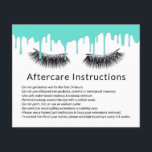 Eftervård för konstnärer med moderna tårdrivrutine flygblad<br><div class="desc">Askar Makeup Artist Modern Teal Drips Efterbehandlingsanvisningar.</div>