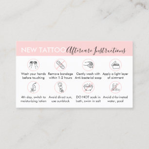 Eftervård Instruktioner för Tattoo Visitkort