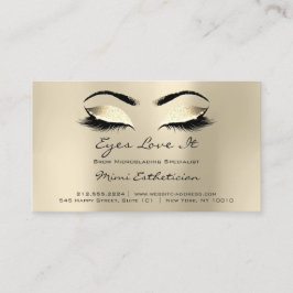 Eftervård Lash Champaigne Guld Visitkort