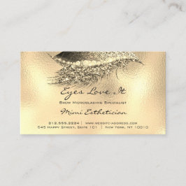 Eftervård Lash Metall Lux Guld Visitkort