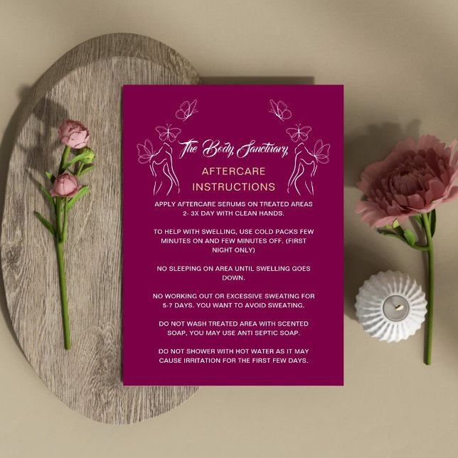 Eftervård Logotyp Kvinnor i kroppens Burgundy Visitkort (Skapare uppladdad)