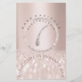 Eftervårdsinstruktioner Rose Glitter Elektrolys Flygblad