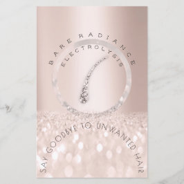 Eftervårdsinstruktioner Rose Glitter Elektrolys Flygblad