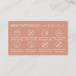 Eftervårdsinstruktioner Tatuering Kroppskonst Visitkort