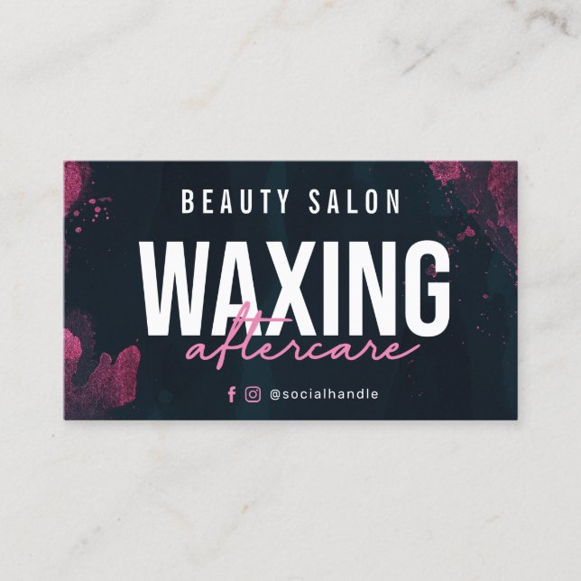 Eftervårdskort för Lila Rosa Visitkort (Framsida)