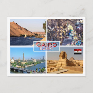 EG Cairo - Floden Nile - Khan el Khalili - Vykort