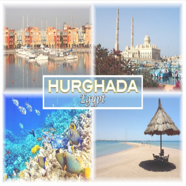 EG-Egypten - Hurghada - rött hav - Klistermärken (Framsida)