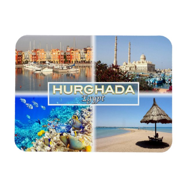 EG-Egypten - Hurghada - rött hav - Magnet (Horisontell)