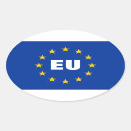 EG för anpassade för Europeiska Ovalt Klistermärke