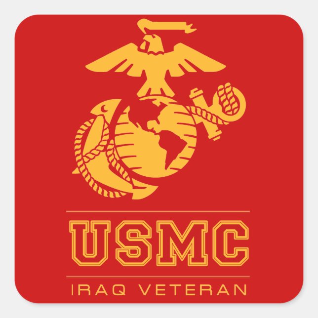 EGA Irak Veteran Fyrkantigt Klistermärke (Framsida)