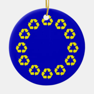 EGåtervinningflagga Julgransprydnad Keramik