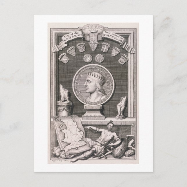 Egbert (d.839) Kung i Väster Sachsen, First Mona Vykort (Framsida)