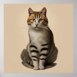 Egeiska havet - Kat Porträtt Poster