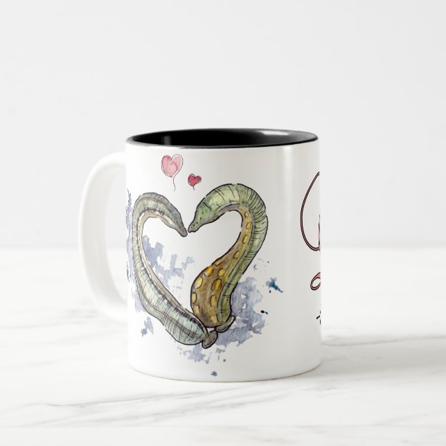 Egelliebe die Tasse! Två-Tonad Mugg (Framsida vänster)