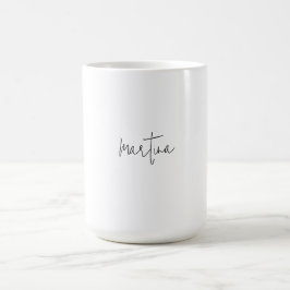 Egen enkel Elegant i Namn enkel calligrafi Kaffemugg