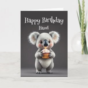 Egen födelsedagsnamn Koala Australian Animal rolig Kort