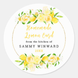 Egen Hemlagad Citronkräm Etikett för Konservering