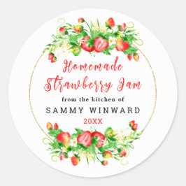 Egen Hemlagd Jordgubbssylt Etikett