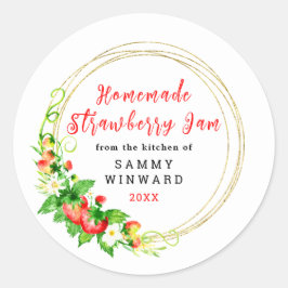Egen Hemlagd Jordgubbssylt Etikett