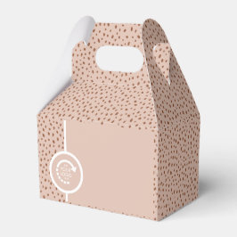 EGEN LOGO Boho Beige & Brunna Prickar Favor Box Presentaskar