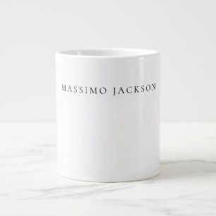Egen namn kalligrafi chic enkel svart vit jumbo mugg