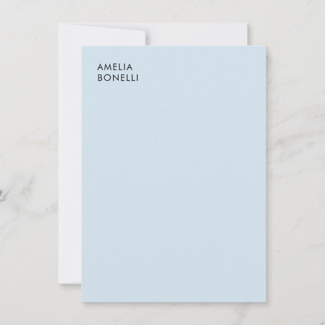 Egen Namn Modern Minimalistisk Professionell Enkel Anteckningskort (Framsida)