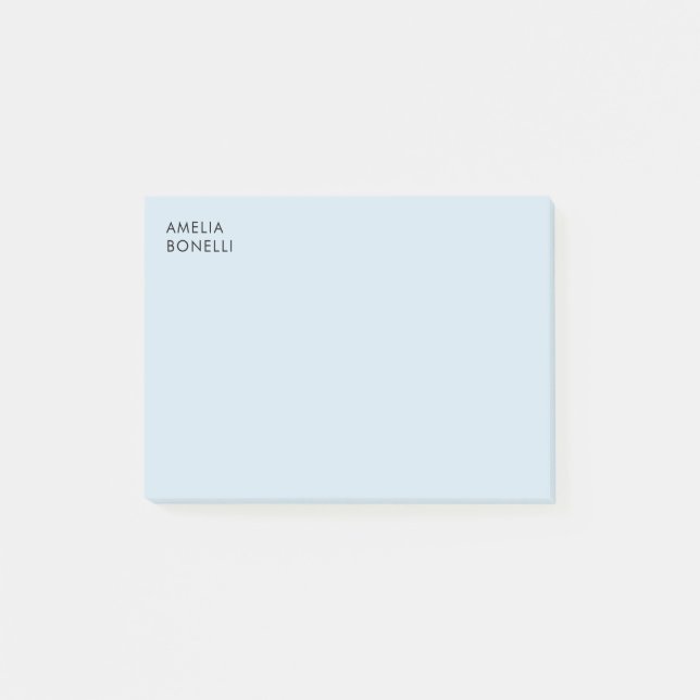 Egen Namn Modern Minimalistisk Professionell Enkel Post-it Block (Framsida)