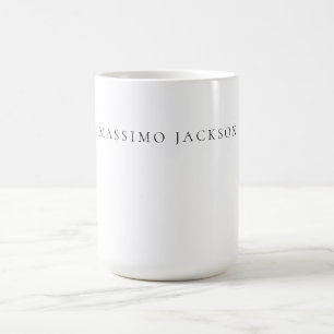 Egen namnteckning kalligrafi chic enfaldig svart v kaffemugg