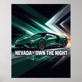 Egen Natt Djärvt Prestandfordon Poster