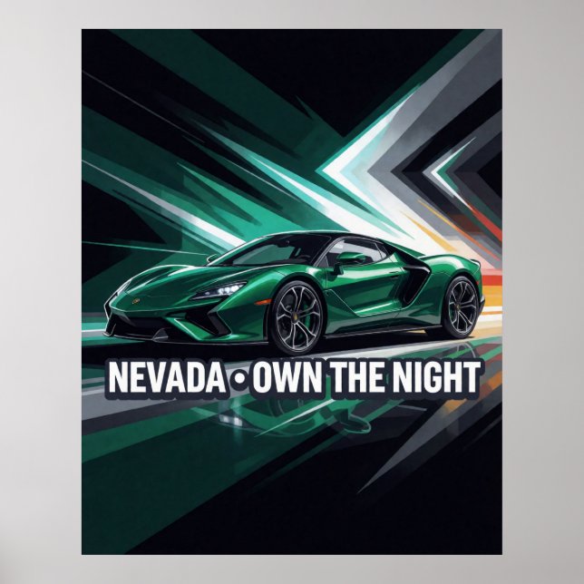 Egen Natt Djärvt Prestandfordon Poster (Framsidan)