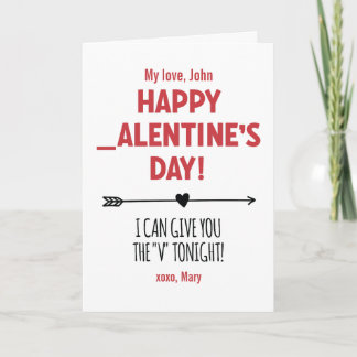 EGEN Naughty Ge dig V ikväll Pil Rolig Kort