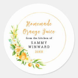 Egen Orange Juice Konserverings Etikett